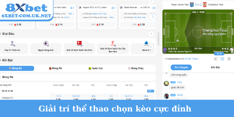 Giải trí thể thao chọn kèo cực đỉnh