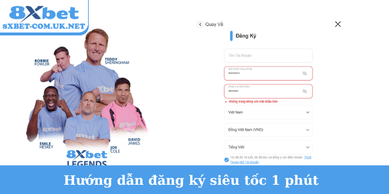 Hướng dẫn đăng ký siêu tốc 1 phút